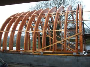 A strawbales house in the making